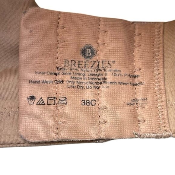 Breezies Womens Everyday Underwire Bra Size 38C Nude No Padding A506562 - Picture 3 of 7
